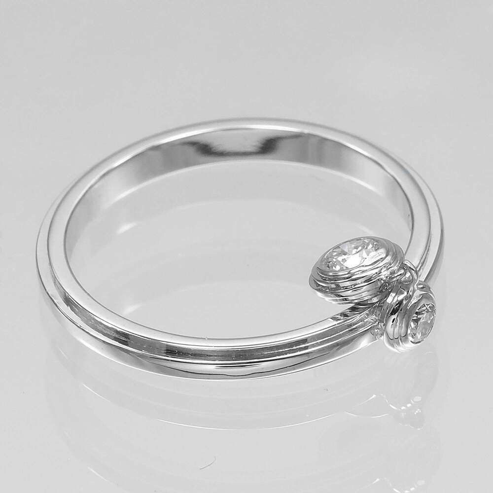 CARTIER Silver Diamond Ring - Picture 6 of 9